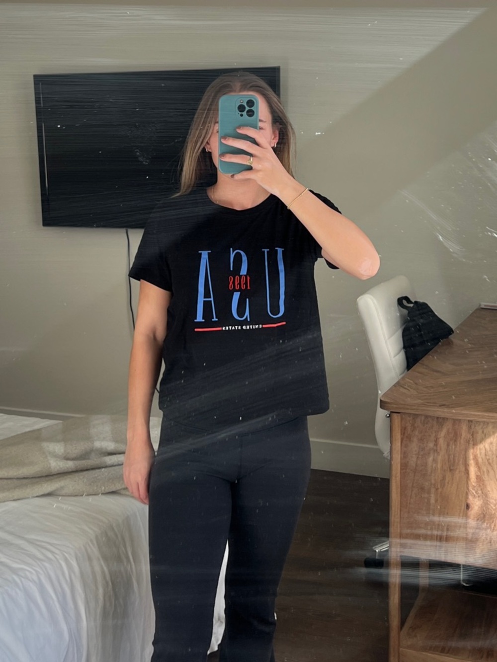 Topshop Black Crewneck Tee